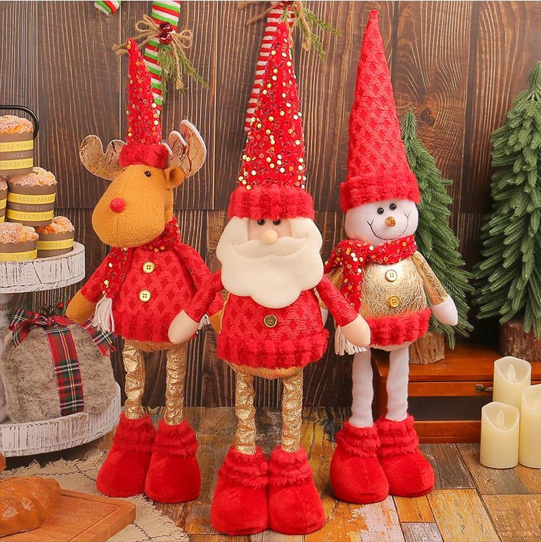 Telescopic Standing Christmas Decor - Red