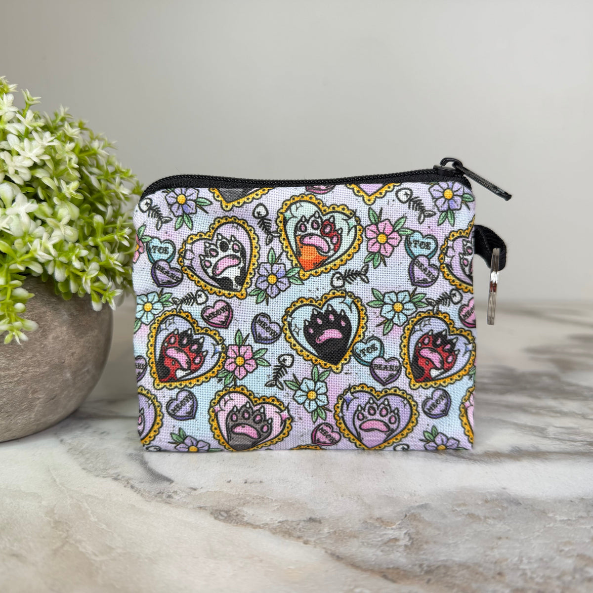 Mini Pouch - Cat Paw Meow Pastel