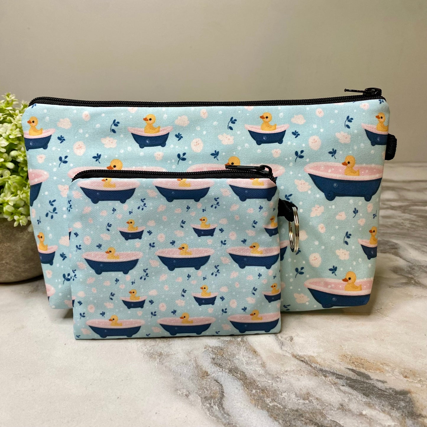 Pouch & Mini Pouch Bundled Set - Duck Bath Tub