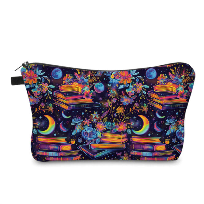 Pouch - Books Neon Galaxy Moon