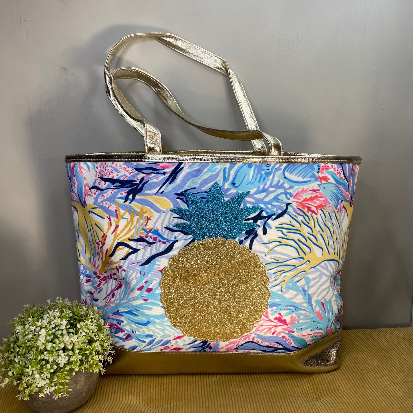 Carry On Bag - Coral Reef with Pineapple