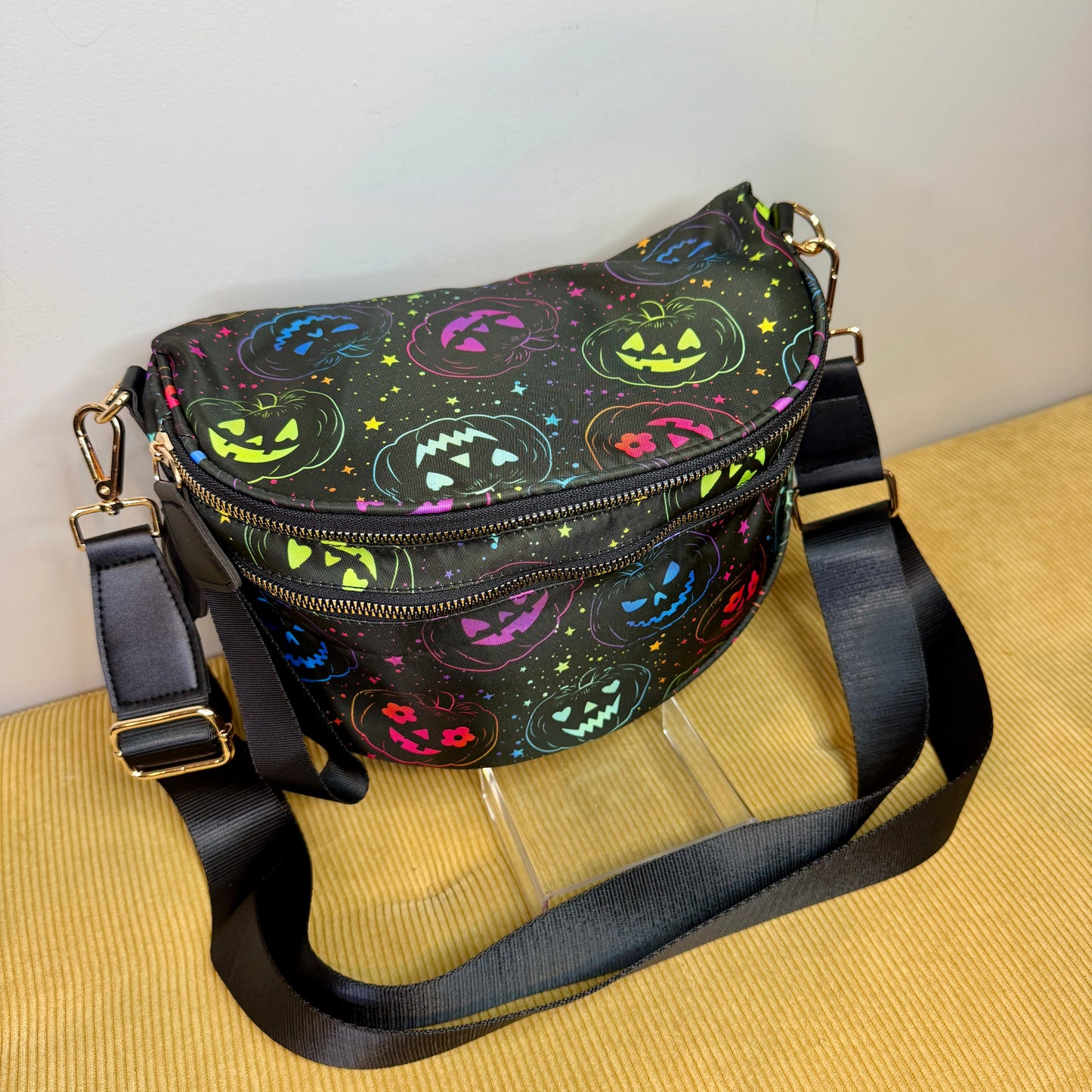The Roni Nylon Crossbody - Halloween Fall Rainbow Pumpkin Faves