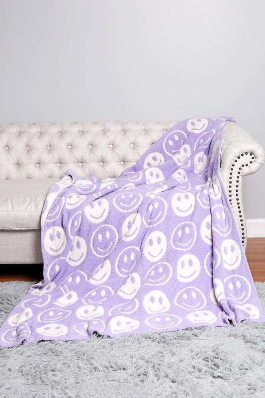 Smile Patterned Reversible Blanket