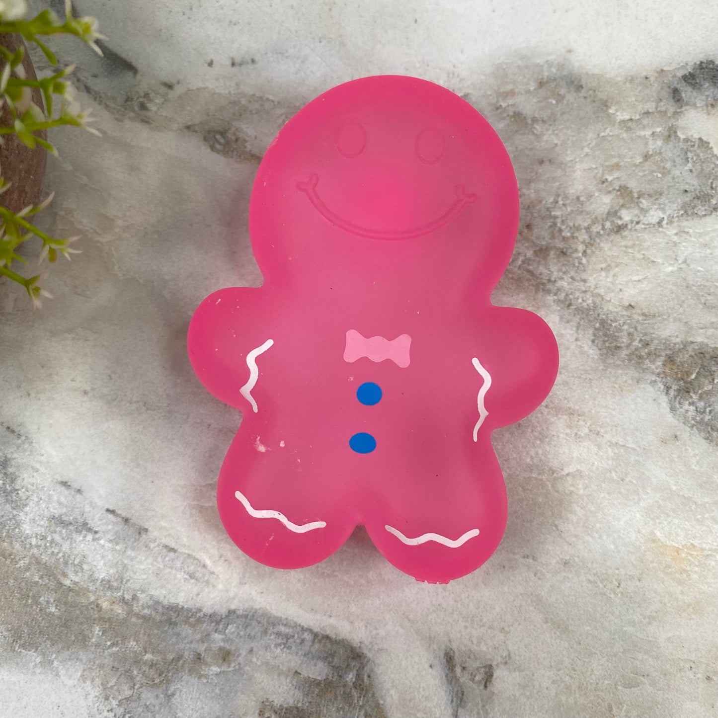 Super Duper Sugar Squisher Toy - Gingerbread Man - Pink