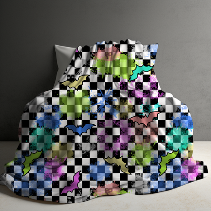 Blanket Halloween #24 - Rainbow Bat Checker - PREORDER ends 7/25