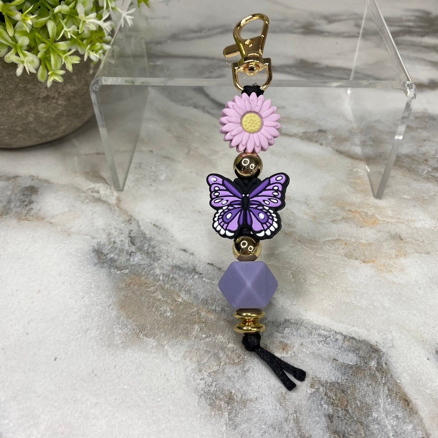 Keychain - Silicone Bead - Butterfly