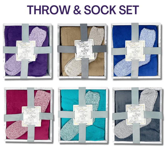 Throw Blanket and Sock Set