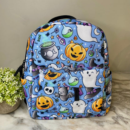 Mini Backpack - Halloween Fall -  Blue Friends