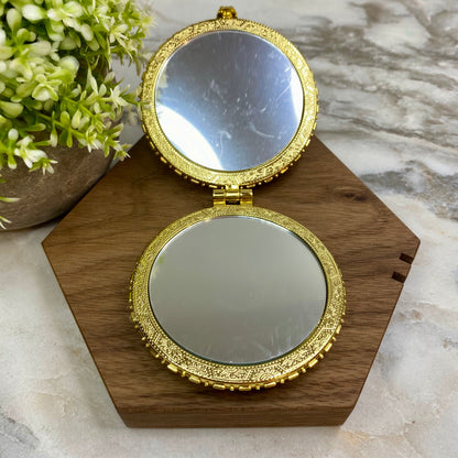 Compact Mirror - Blue Floral