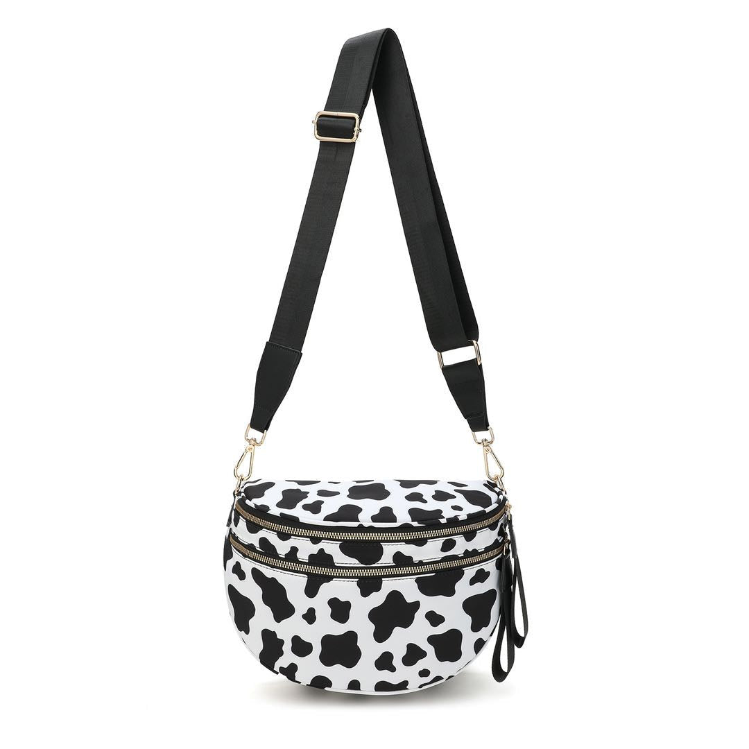 The Roni Nylon Crossbody - Cow - PREORDER