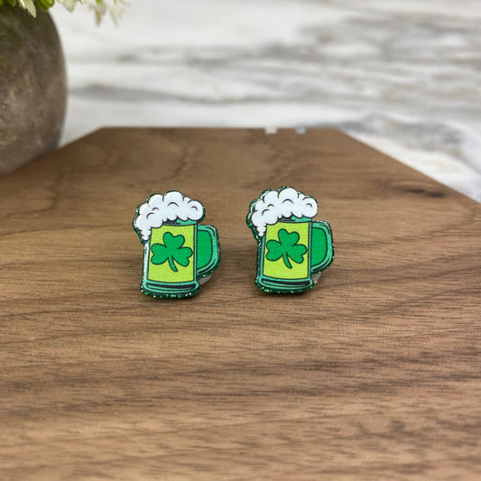 Acrylic Stud Earrings - St. Patrick’s Day - #2