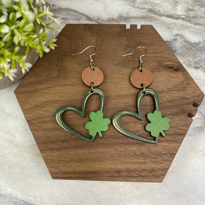 Wooden Dangle Earrings - St. Patrick’s Day - #18