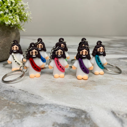 Keychain - Silicone - Religious - Jesus Loves You