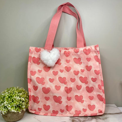 Tote Bag - Heart Light Pink