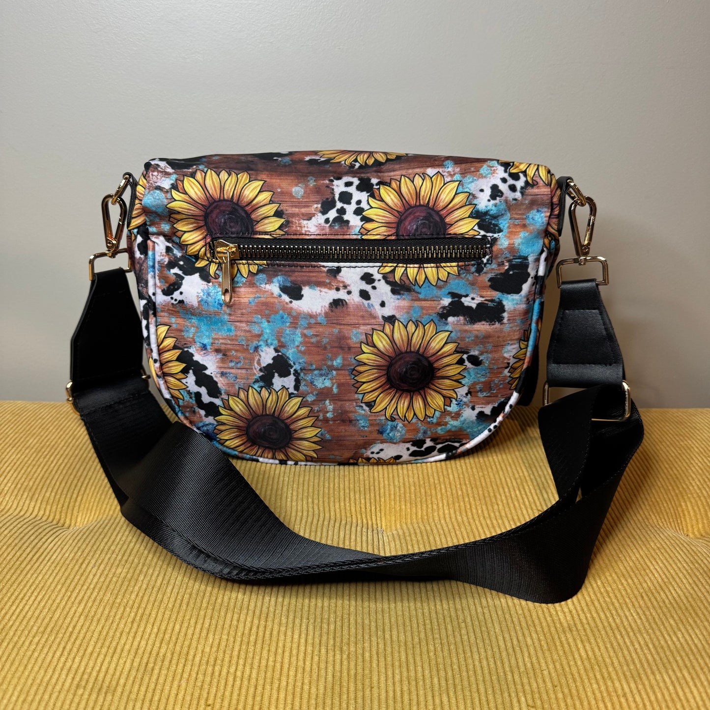 The Roni Nylon Crossbody - Sunflower Cow Wood