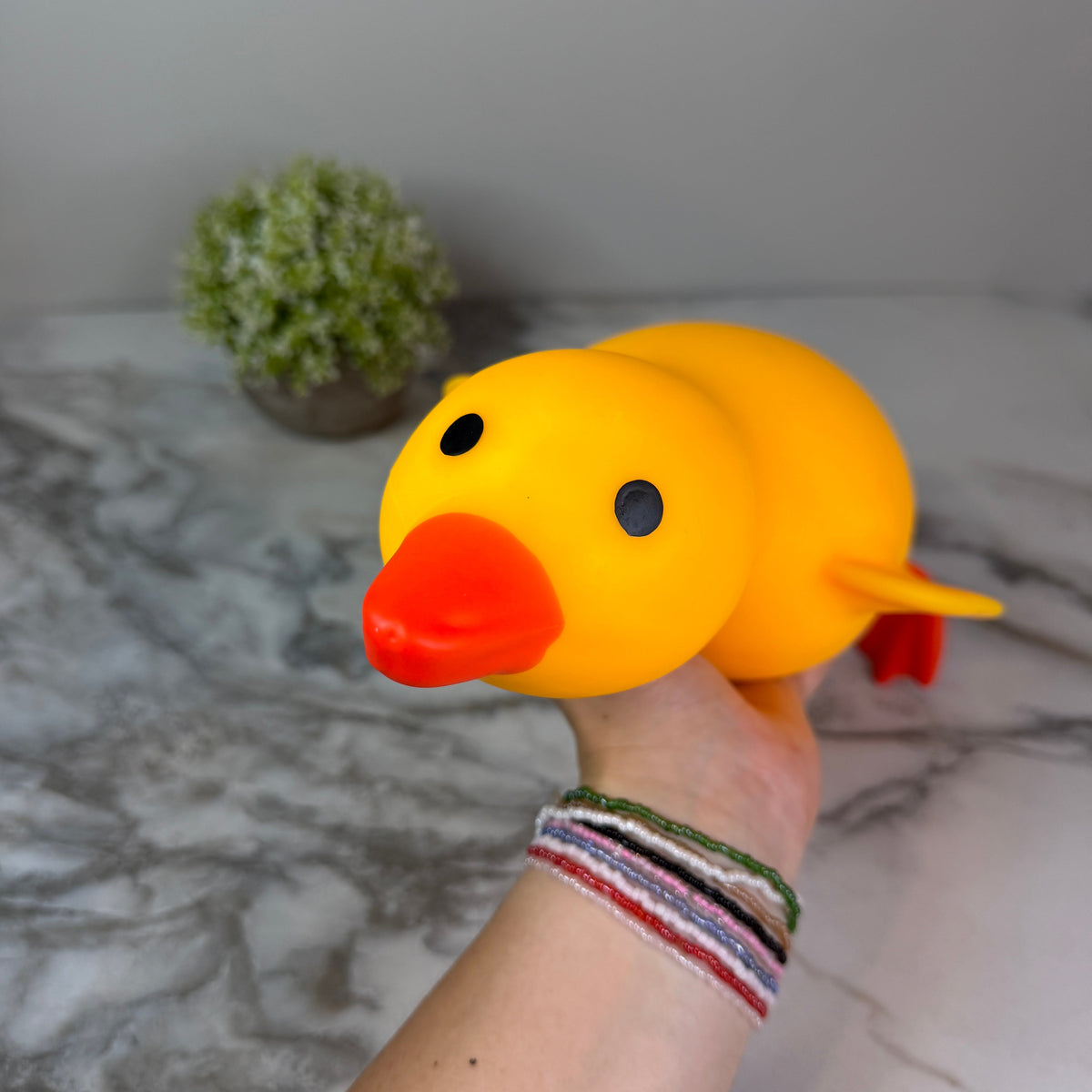 Squishy Toy - Laying Down Duck, Jumbo