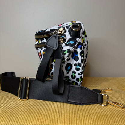The Roni Nylon Crossbody - Rainbow Animal Print