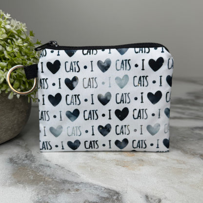 Mini Pouch - I Love Cats