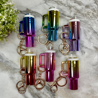 Keychain - Tumbler Lip Balm - Metallic Mix