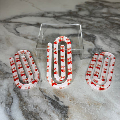 Jumbo Paperclip - Bow + Cherry