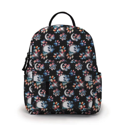 Mini Backpack - Dog Paw Galaxy Moon
