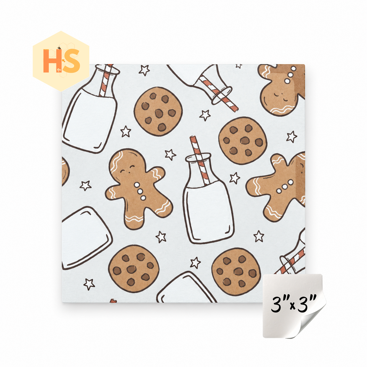 The Sticky Note Collection - Christmas Gingerbread Milk & Cookies