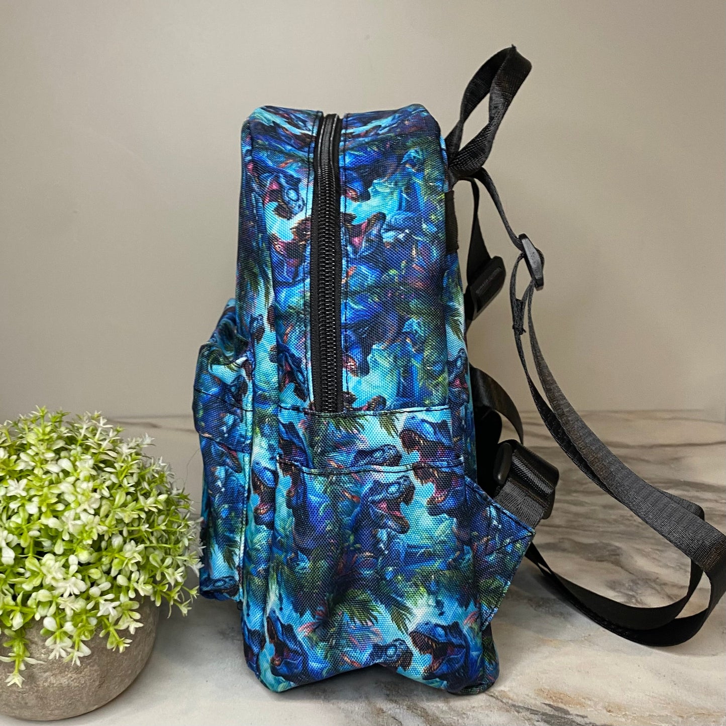 Mini Backpack - Blue Dinosaur