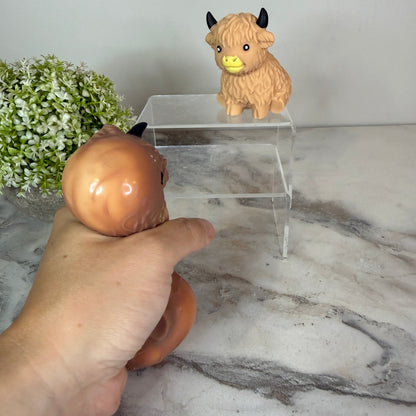 Squishy Toy - Highland Cow Brown & Tan