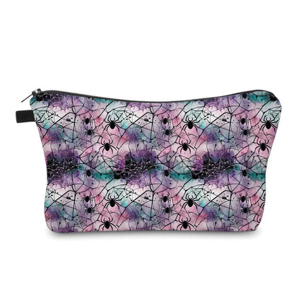 Pouch - Halloween Fall - Spider Web Purple Pink Teal