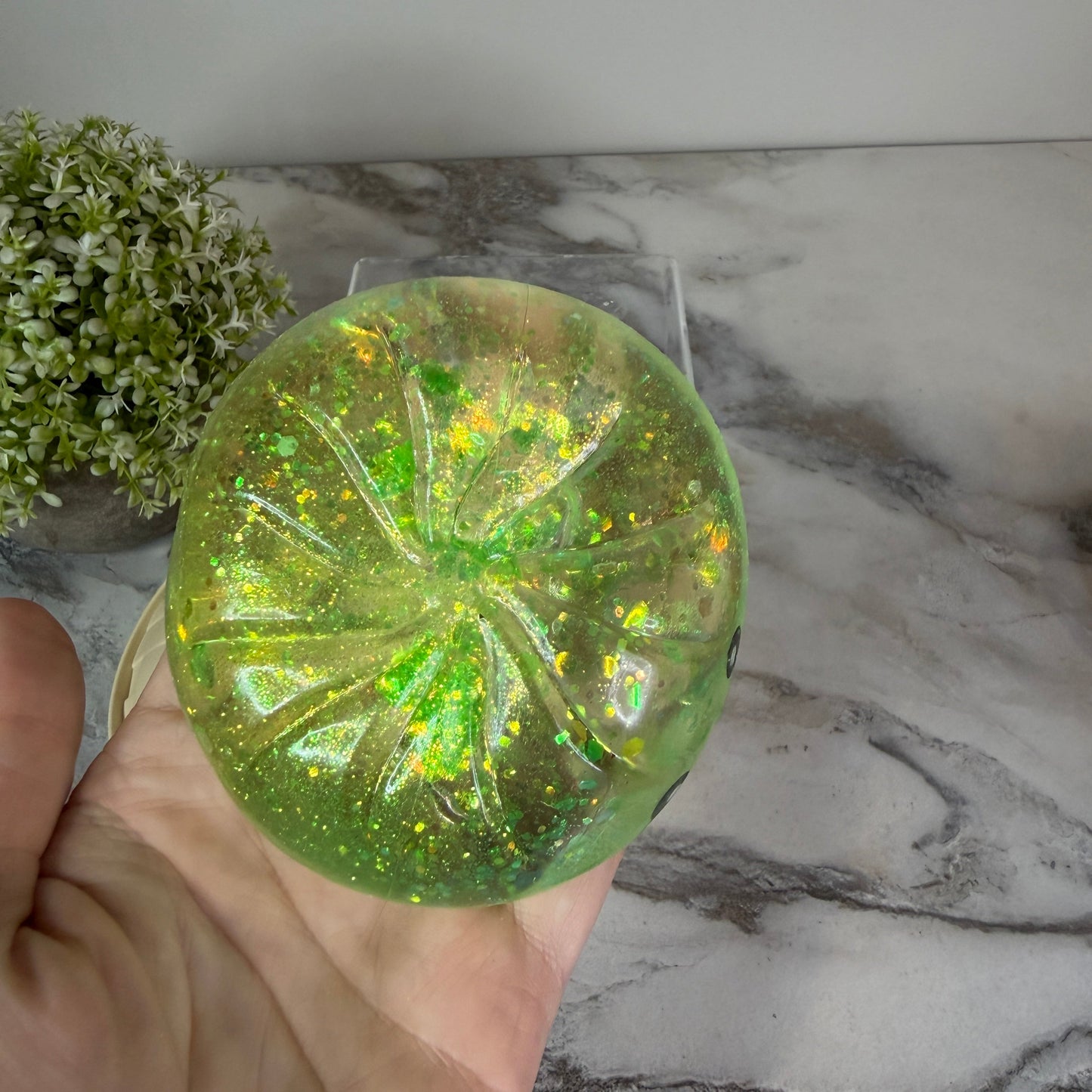 Squishy Toy - Viral Dumpling, Slow Rise Glitter #2 - Green