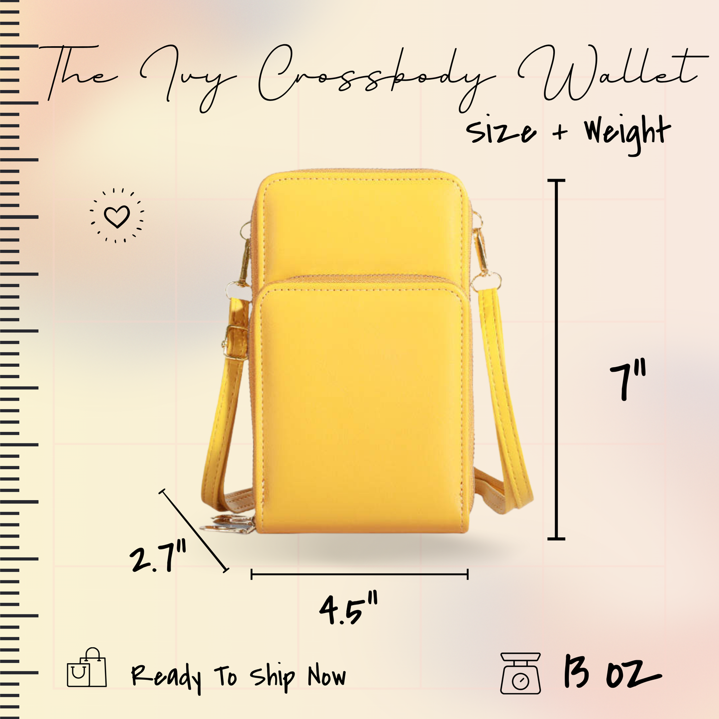 Ivy Crossbody Wallet + Purse - Red