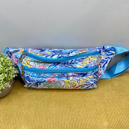 Fanny Pack Waist Bag - Blue Coral Reef