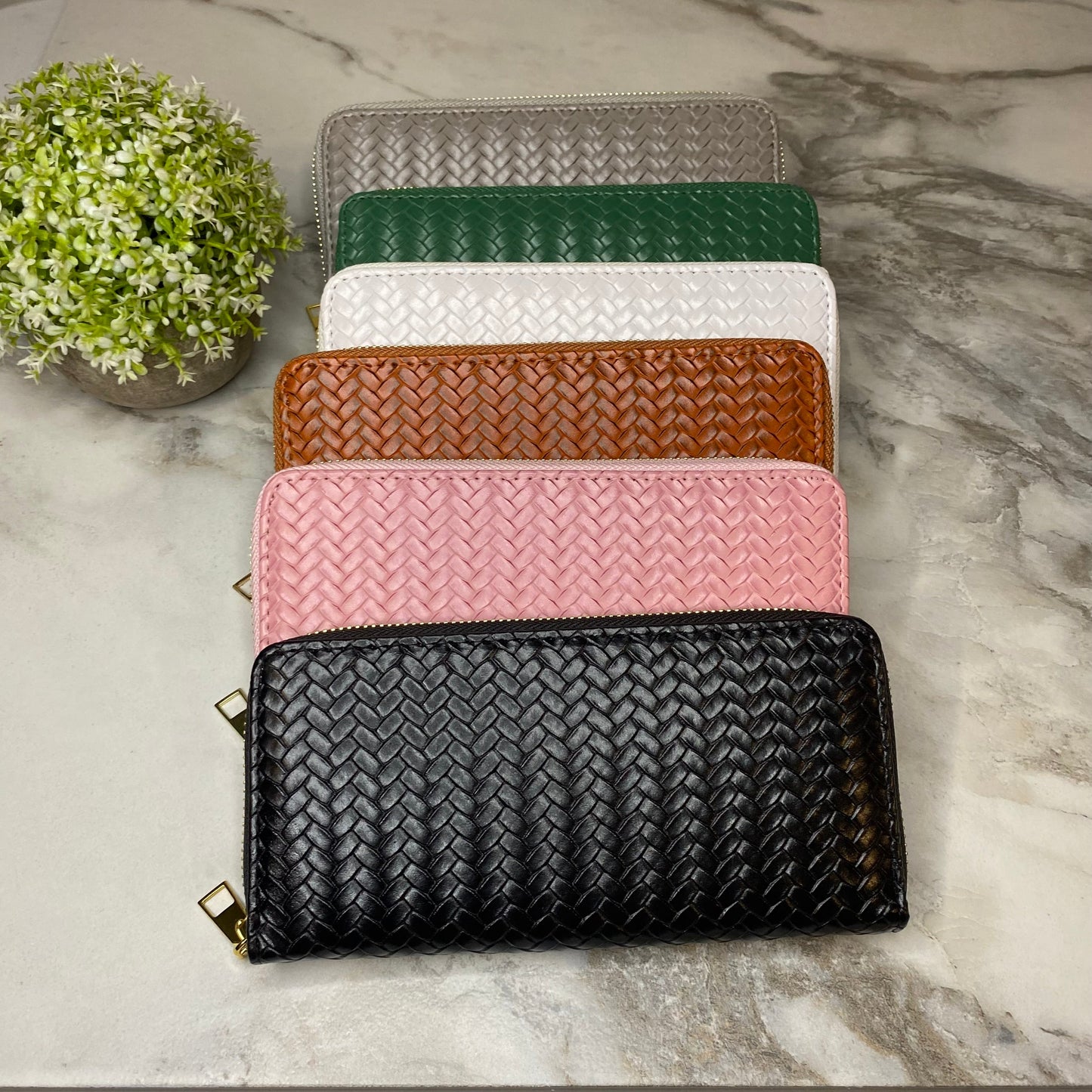 Wallet - Faux Leather - Woven