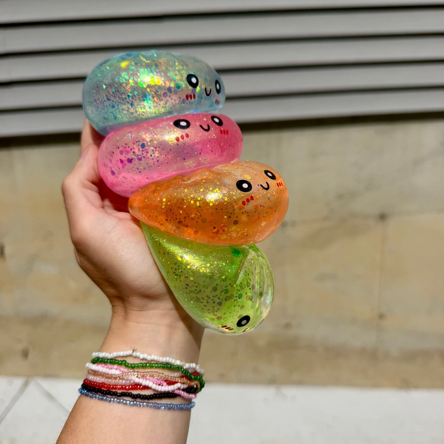 Squishy Toy - Viral Dumpling, Slow Rise Glitter #2 - Pink