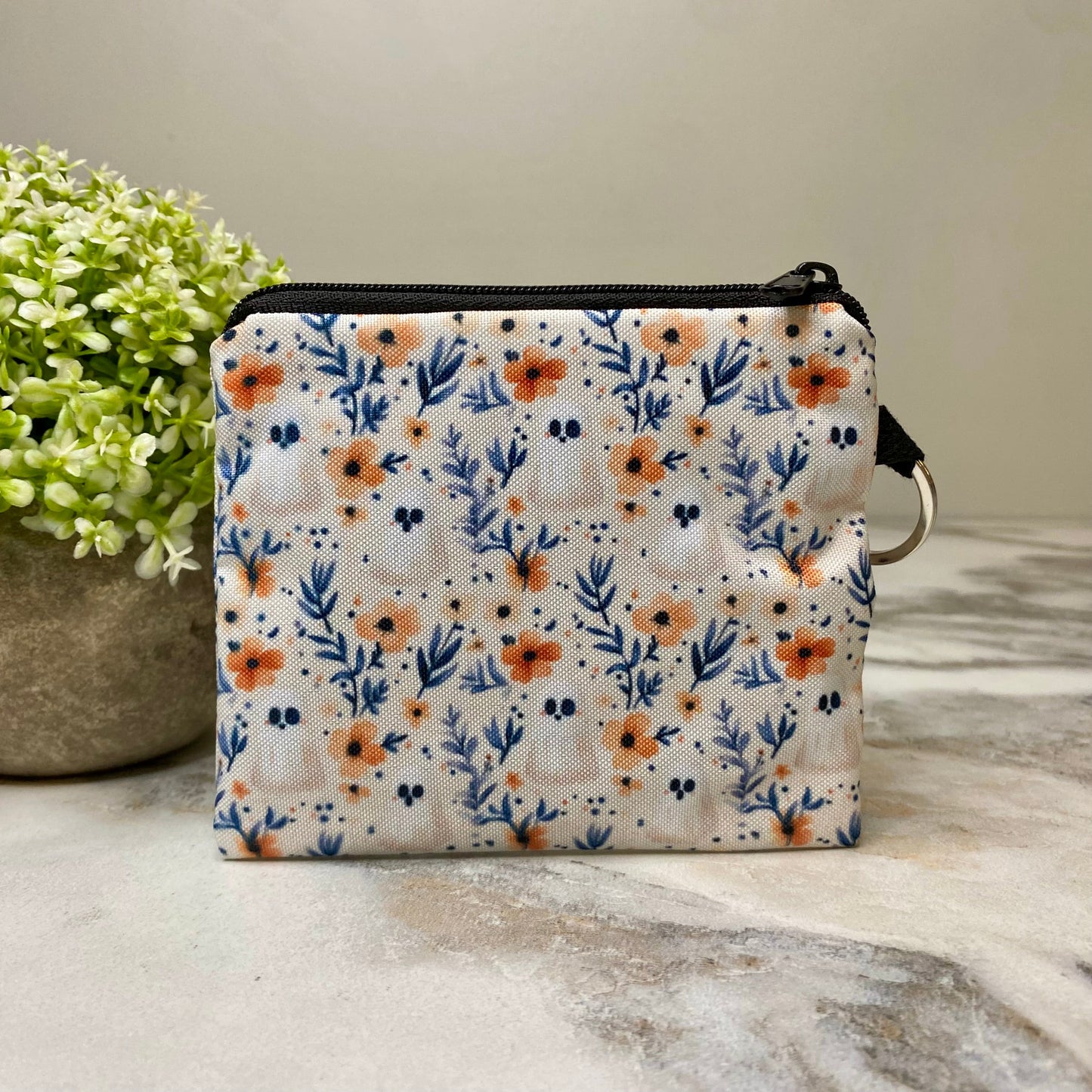 Mini Pouch - Halloween Floral Ghost