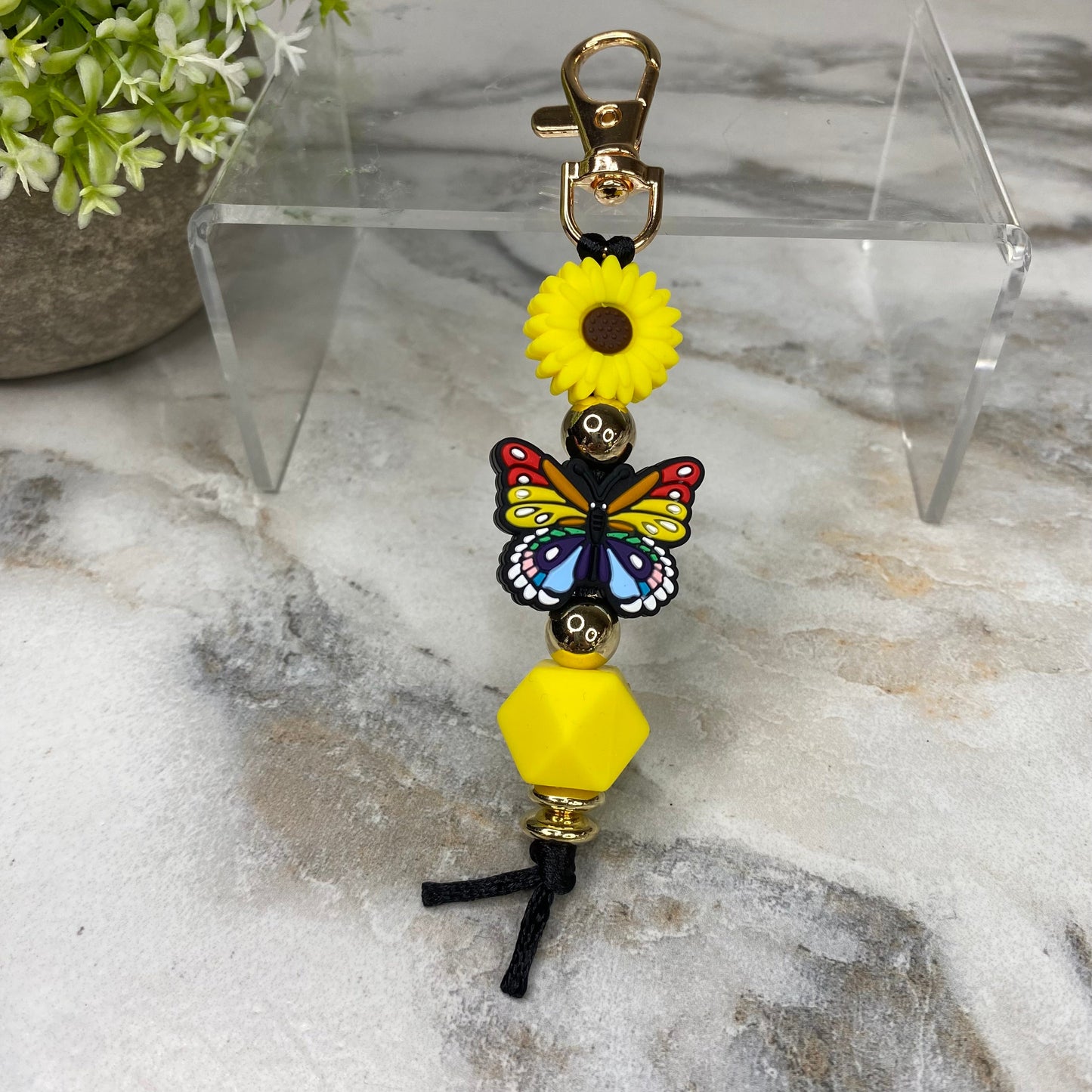 Keychain - Silicone Bead - Butterfly