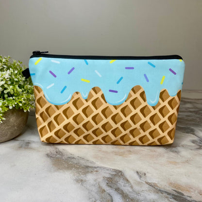 Pouch - Ice Cream Cone Blue