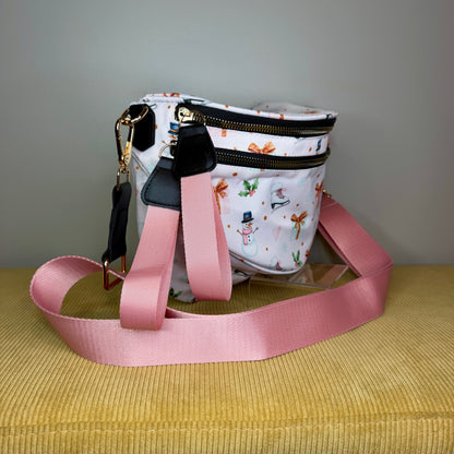 The Roni Nylon Crossbody - Christmas Snowflake Gift Ice Skate