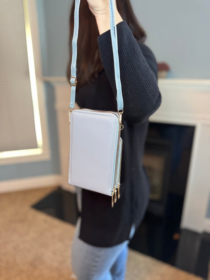 Ivy Crossbody Wallet + Purse - Sky Blue