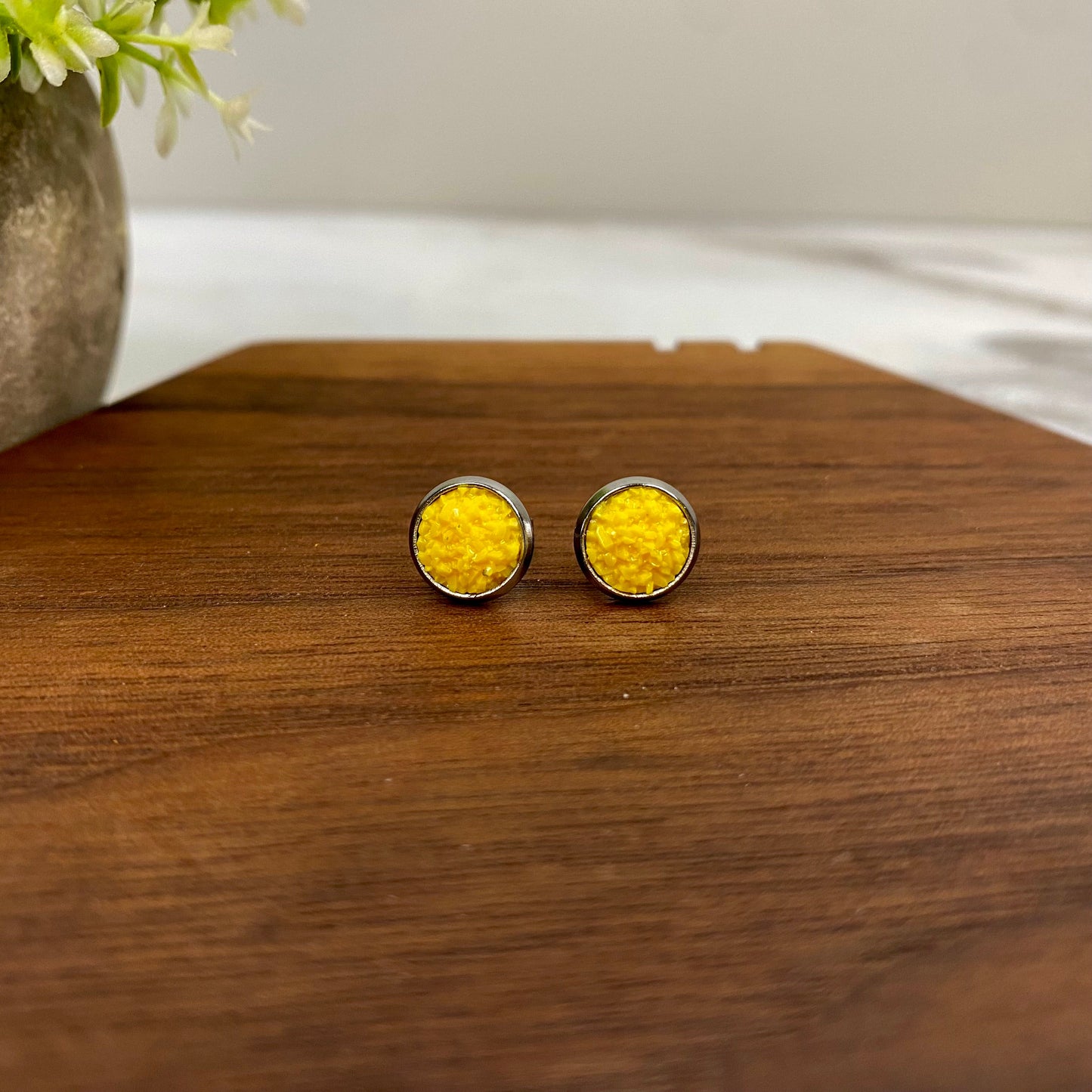 Druzy Stud Earrings - 8mm - #11