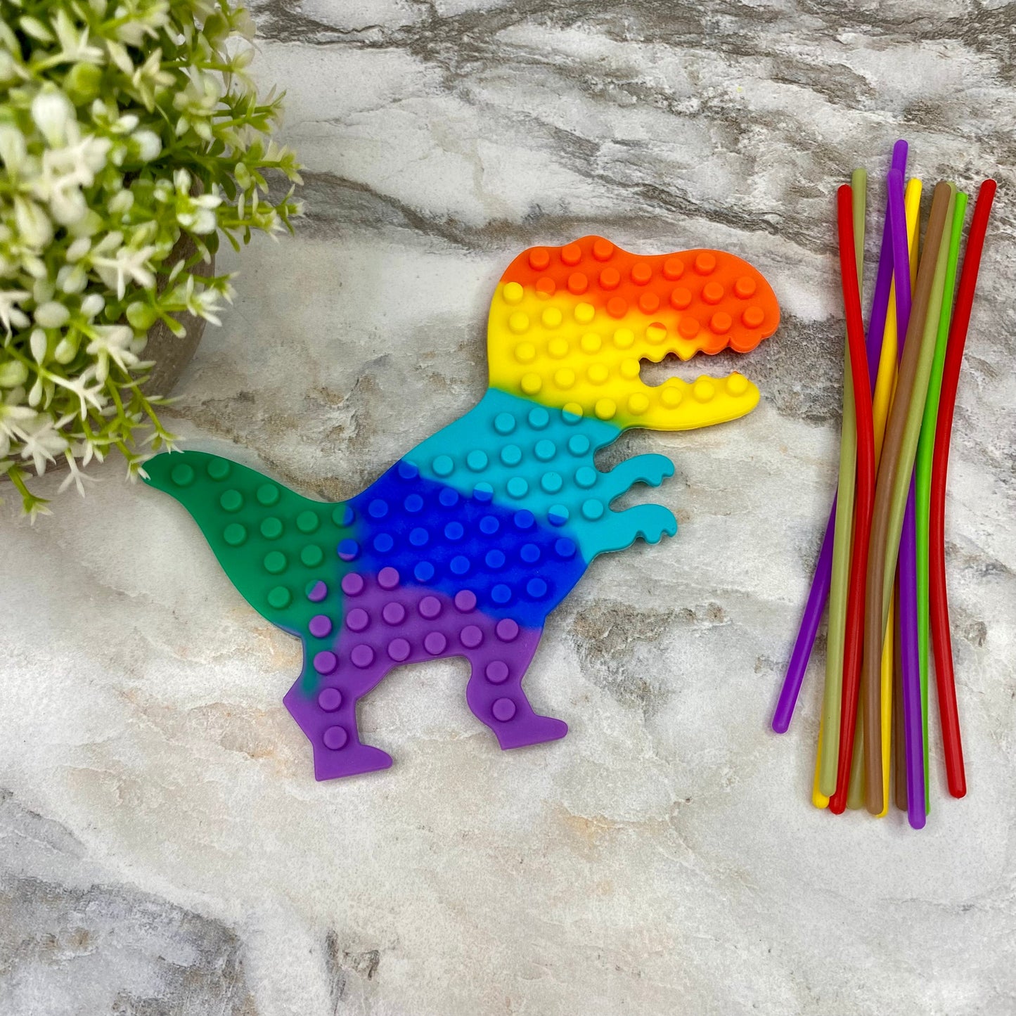 Silicone Sensory Activity Board - Dino