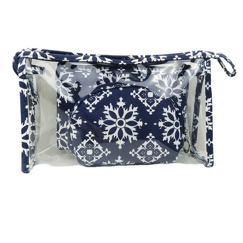 Trio Set Pouch + Clamshell - Snowflake