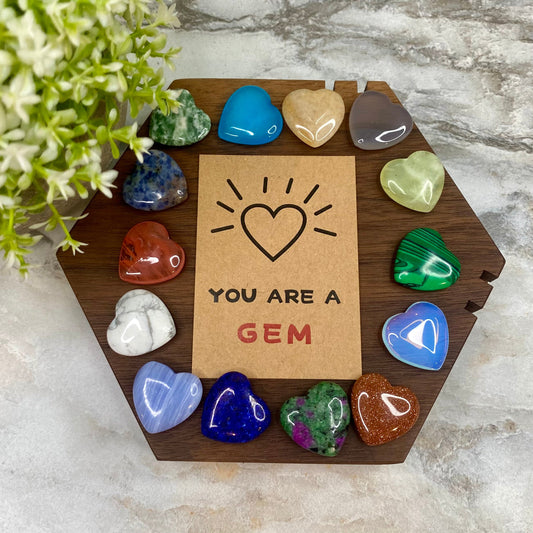 You Are A Gem - Card & Heart Stone