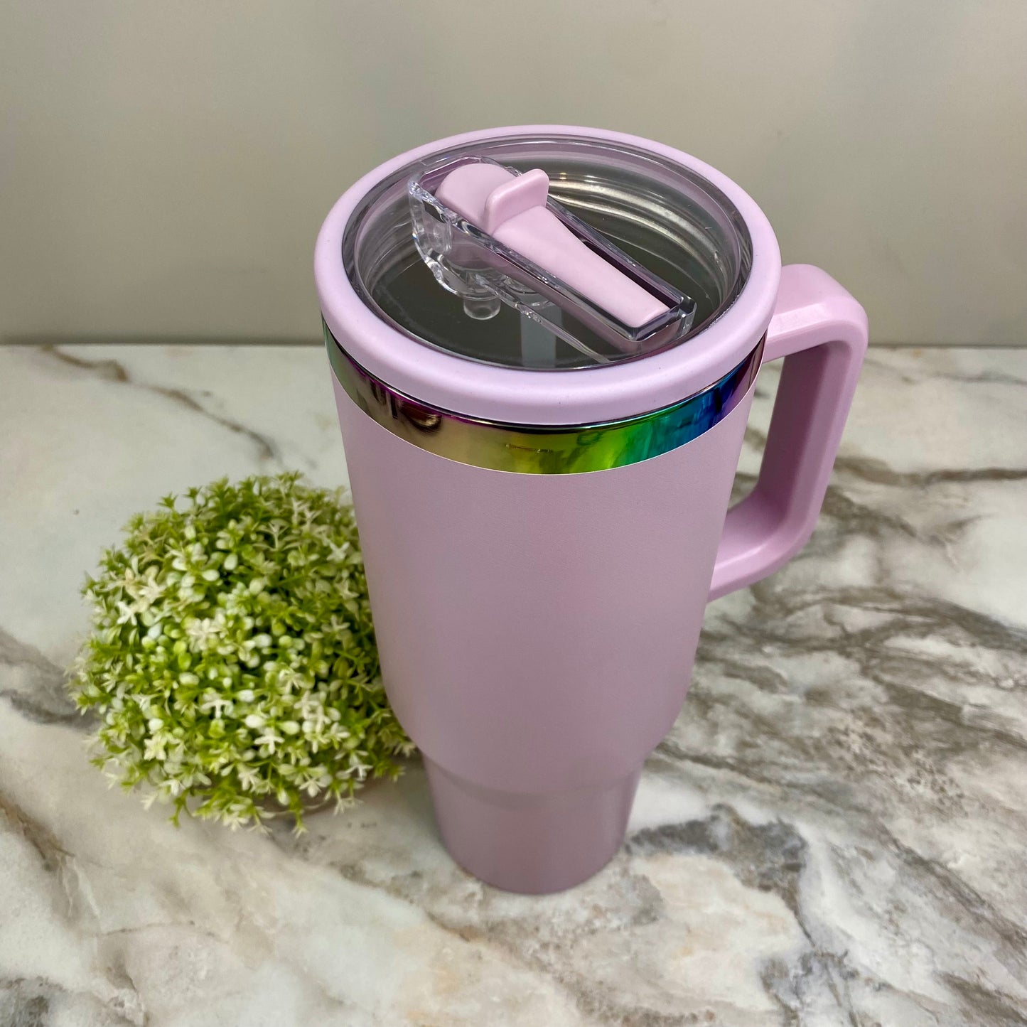 Tumbler 40oz - Built-In Straw Top - Purple