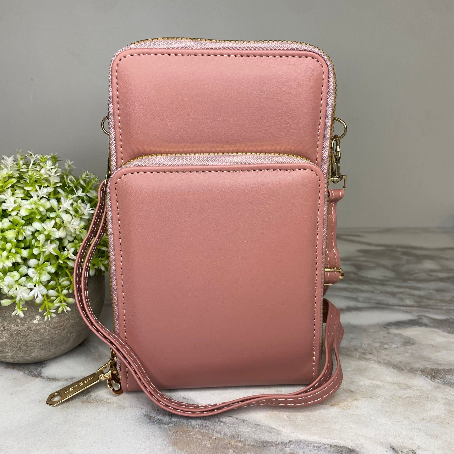 Ivy Crossbody Wallet + Purse - Medium Pink