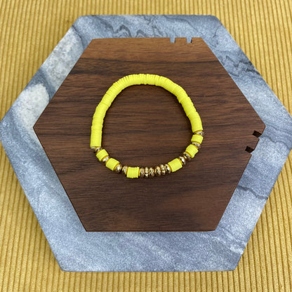 Bracelet - Clay & Gold Bead