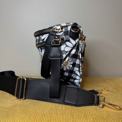 The Roni Nylon Crossbody - Daisy Gingham