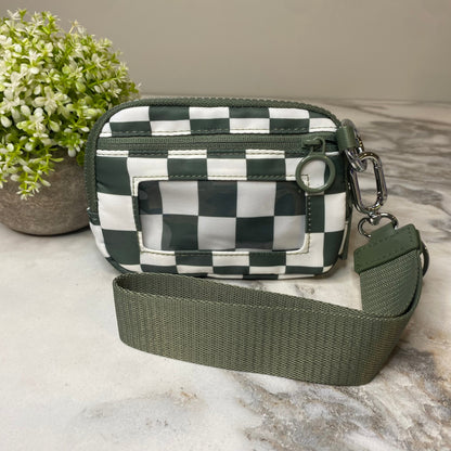 Rue - Nylon Wristlet Wallet - Checkered