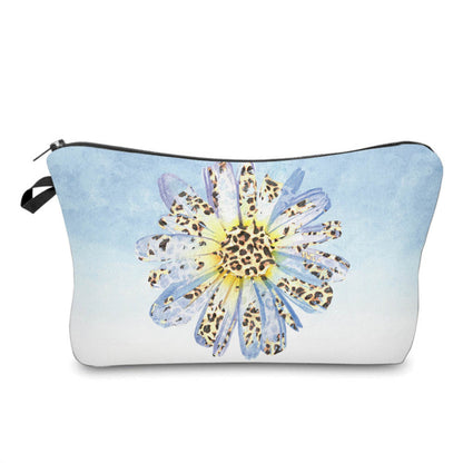 Pouch - Daisy Floral Animal Print Blue