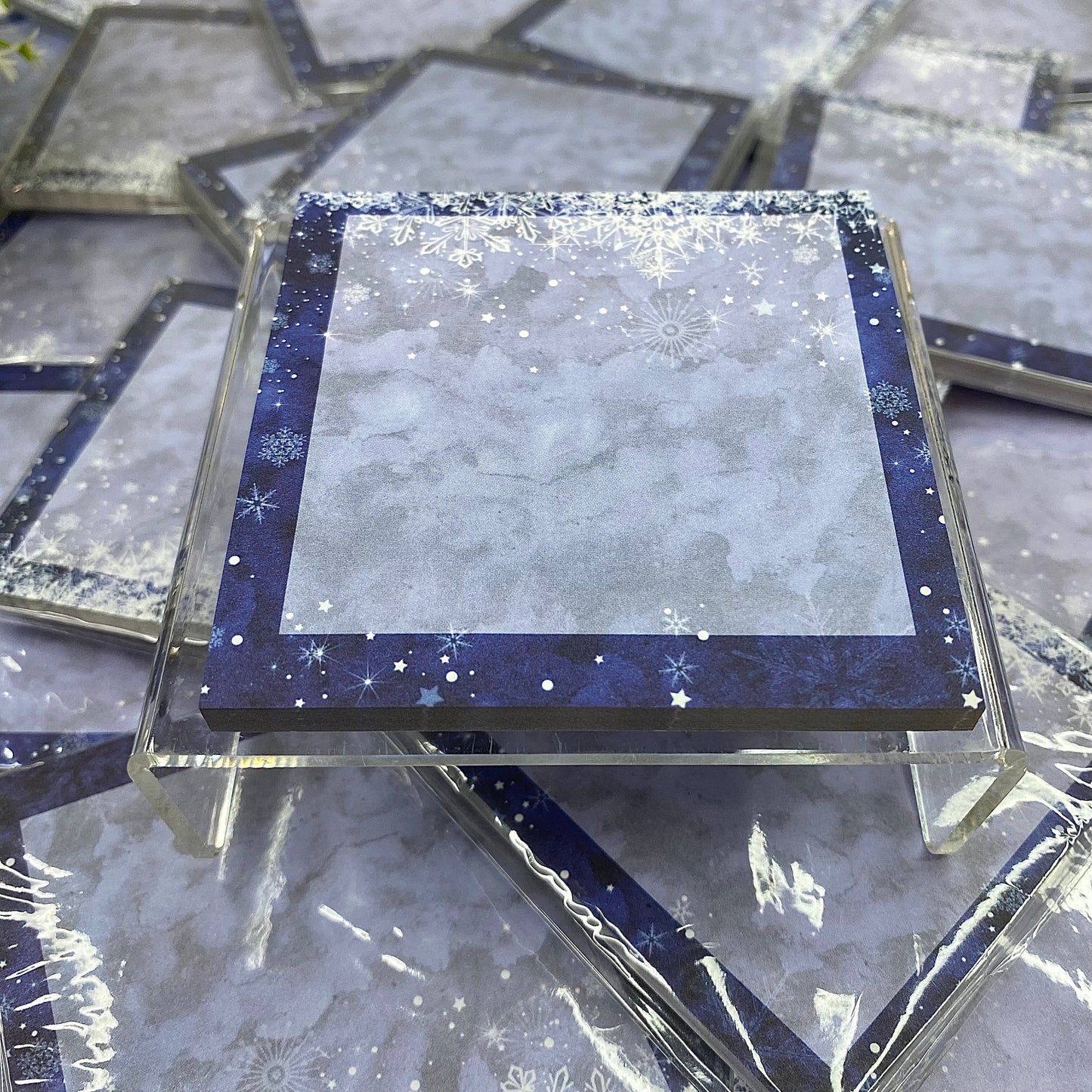 The Sticky Note Collection - Christmas Night Sky Snowflakes